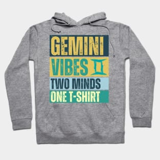 Funny Gemini Zodiac Sign - Gemini Vibes, two minds one t-shirt - White Hoodie